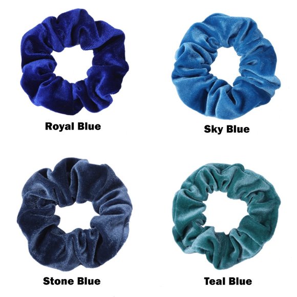 Set of 15 Velvet Scrunchies Soft - Picture 4 of 5